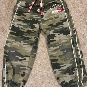 Mossimo Girls Green Camouflage Cropped Joggers